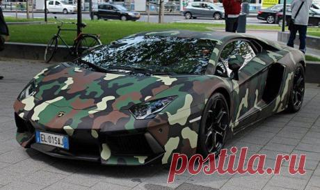 Камуфляжная LAMBORGHINI AVENTADOR. / Только машины