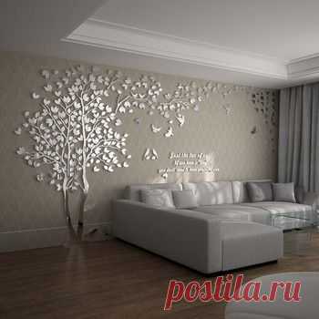 Wall Decals For Living Room Tree Acrylic Home Personalised Mirror