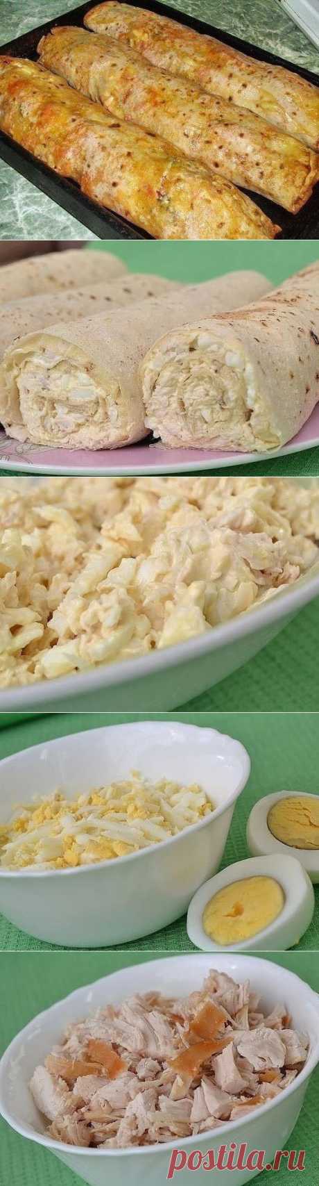 Рулеты из лаваша с сыром