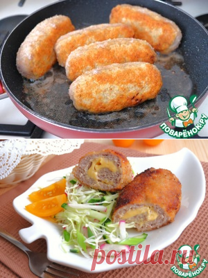 Мясные рулетики из фарша с сыром
