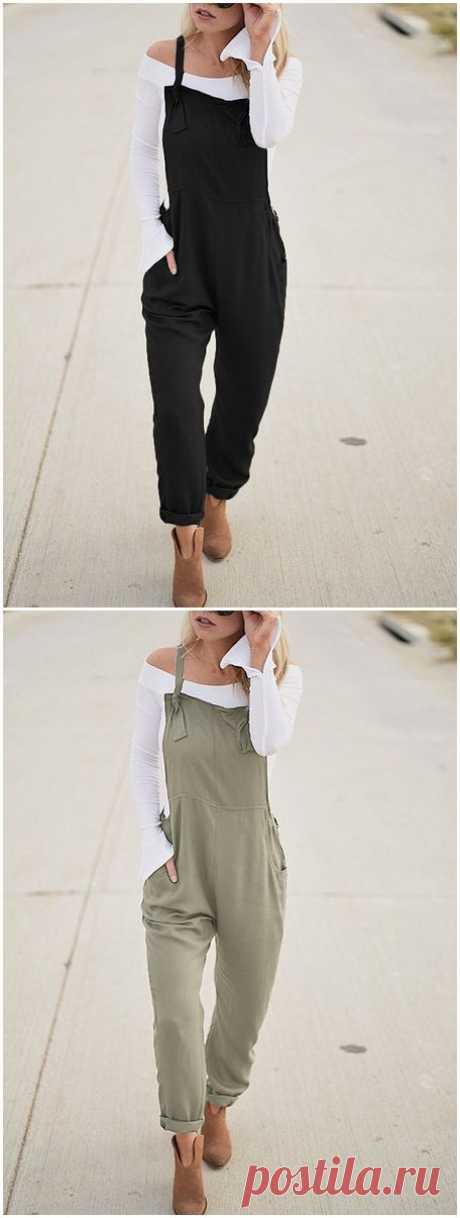 Black Square Neck Sleeveless Overall Outfits