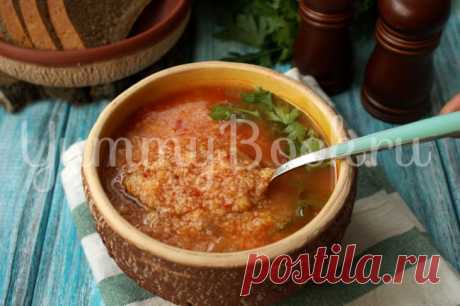 Томатный суп с кускусом и чечевицей - пошаговый рецепт с фото