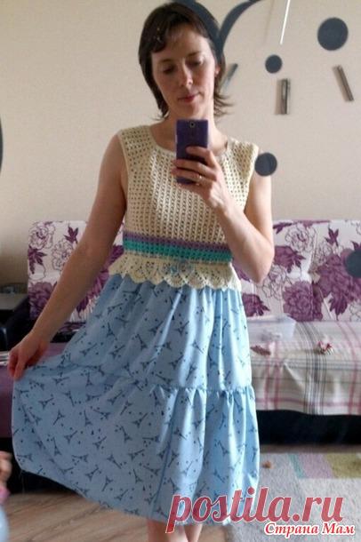 Комбинированное платье - 