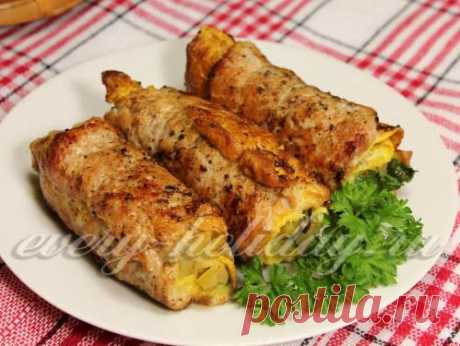 Мясные рулетики с начинкой по-чешски