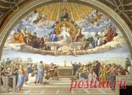 Disputation of the Holy Sacrament, 1509 - 1510. | Mirjana Sandor приколол(а) это к доске Raphael (Raffaello Sanzio da U…