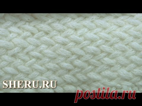 Узор спицами для снуда и шапки.