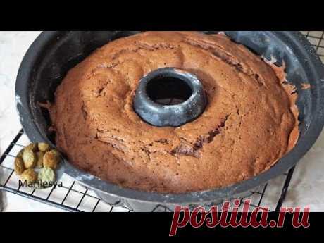 Шоколадный кекс с яблоками без масла,необычное сочетание!