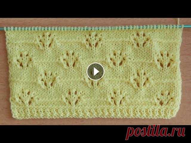 Замечательный узор спицами для детской кофточки, платья , пледа, топа , маечки. Классный узор спицами для детских и женских изделий....