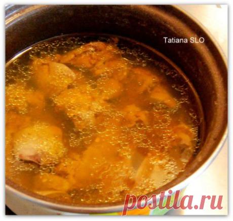 Тыквенный крем-суп на бульоне из куриной печени...