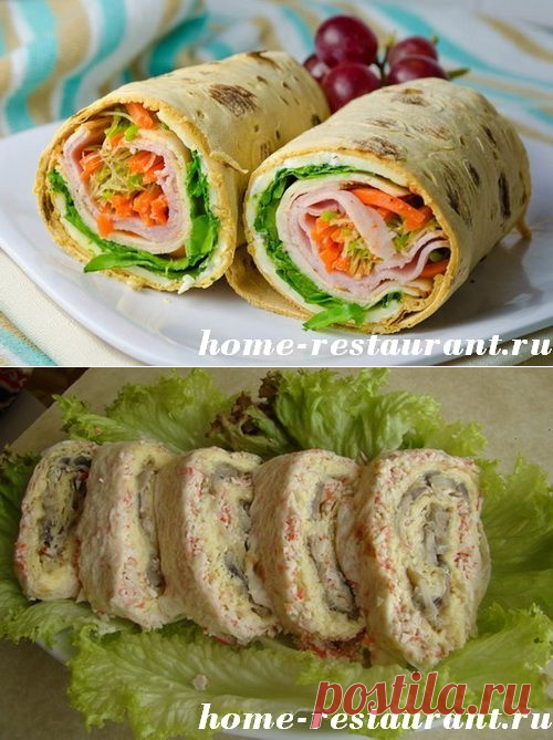Рулет из лаваша: самые вкусные рецепты с фото | Домашний Ресторан