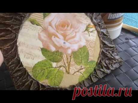 Имитация бронзы  декупаж