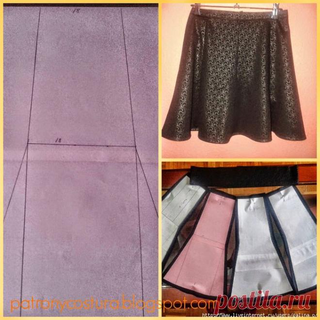 Юбка клиньями.Выкройка..