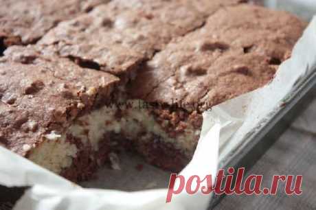 Брауни с кокосовой прослойкой