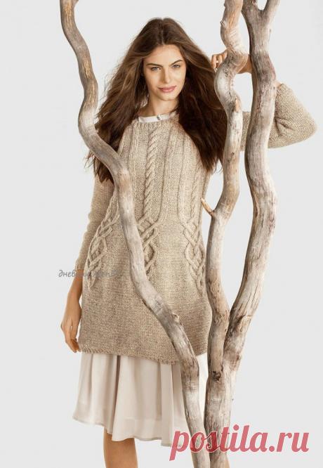 Мини-платье с yзорами из кос