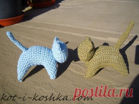 Кот и кошка » Кот связанный крючком