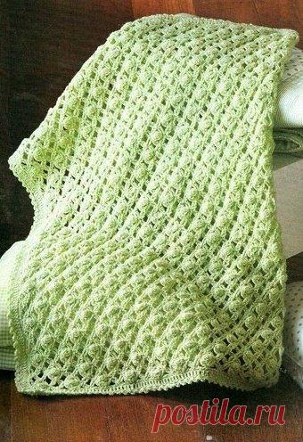 Плед для новорожденного мальчика крючком - описание, схемы+фото