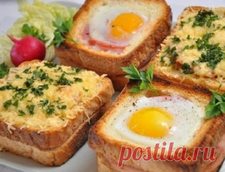 Сытный завтрак из духовки - необычные горячие бутерброды | Вкусные рецепты | Яндекс Дзен