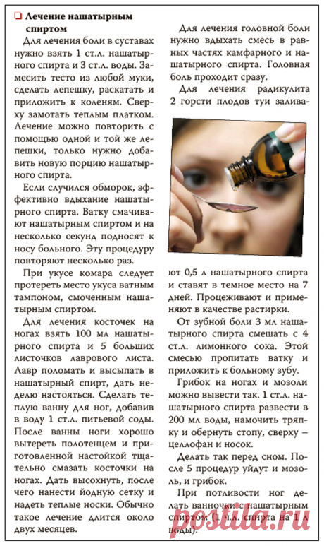 Лечение нашатырным спиртом