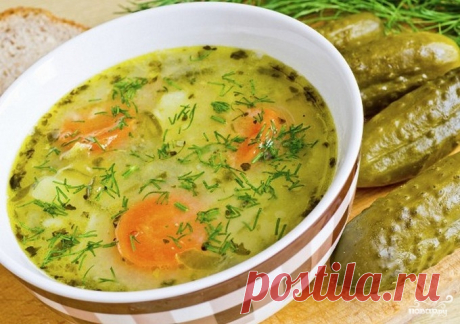 Рассольник с перловкой и солеными огурцами рецепт с фото пошагово