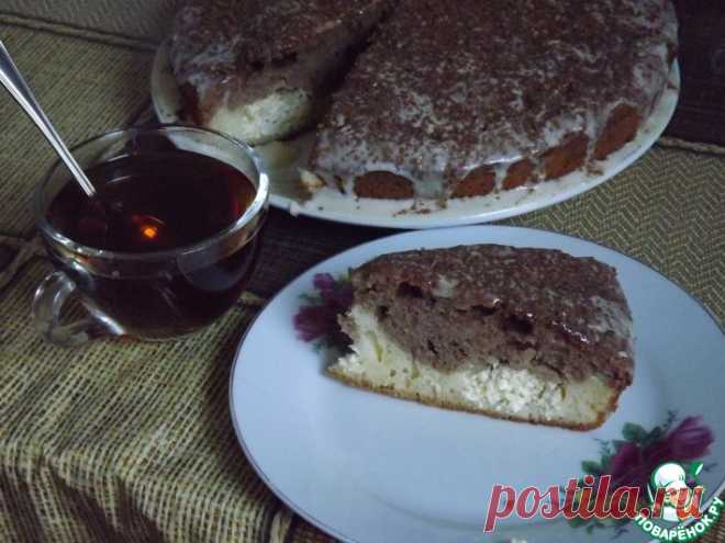 Шоколадно-сливочный кекс с творожными шариками Кулинарный рецепт