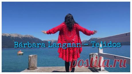Barbara Langman Tejidos: Abrigo circular con punto red