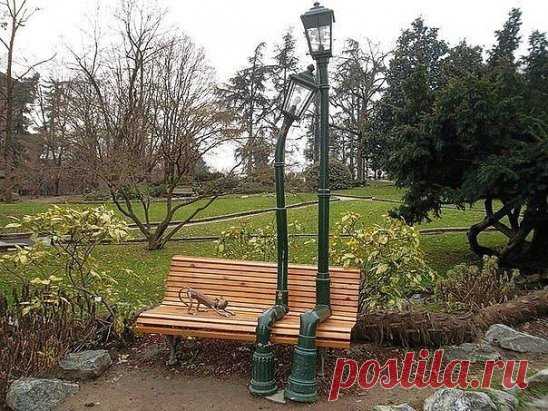 Романтичная лавочка в Турине
