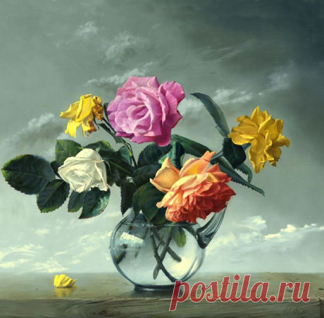 oil painting rose 9 - preview