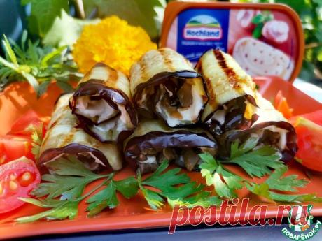 Баклажаны гриль с грибами и сыром Кулинарный рецепт