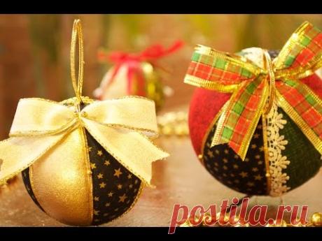 Como Fazer Enfeites para o NATAL: BOLAS NATALINAS