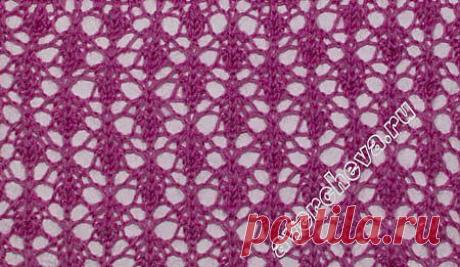 узор 423 ажурные &amp;laquo;божьи коровки&amp;raquo; | каталог вязаных спицами узоров