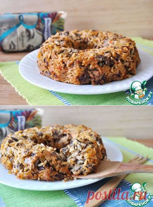 Тимбалло из риса с куриными сердечками - кулинарный рецепт