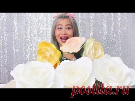 How to make paper ROSE by Madammouth  สอนทำกุหลาบกระดาษ
