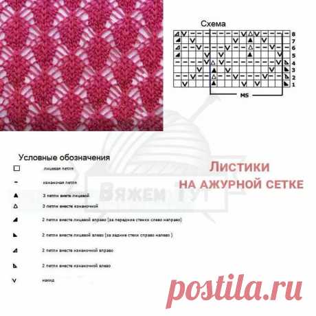 сеточка спицами с описанием и схемами — Яндекс: нашлось 6 млн результатов