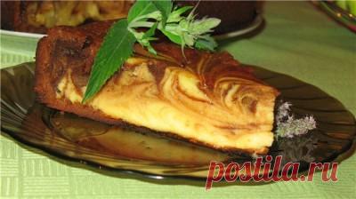 Творожно-шоколадная запеканка “Мраморная” : Выпечка сладкая