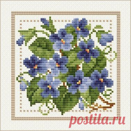Схема для вышивания &quot;Фиалки&quot;