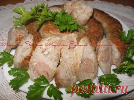 Мясная колбаса с куриными сердечками - в разы вкуснее магазинной! Обязательно приготовьте!