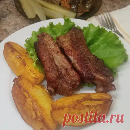 Свиные рёбрышки запечённые с картофелем рецепт с фото пошаговый от Елена Агапова 🏃‍♂️ - Овкусе.ру