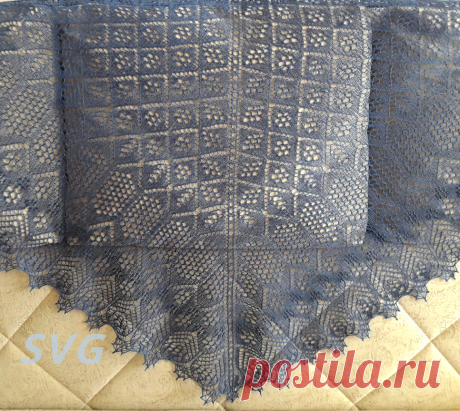 Шаль МЕДОВЫЙ АВГУСТ | SVG Вязание спицами и крючком | Дзен