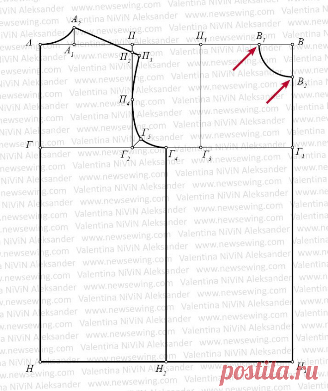 Построение выкройки мужской пижамы. Часть 2. Сорочка. Пошаговая инструкция.