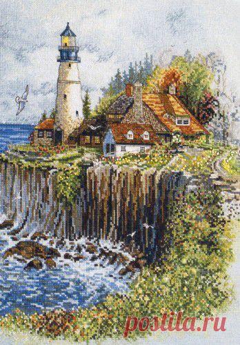 Маяк над обрывом | StitchArt.net - Искусство вышивания крестиком
