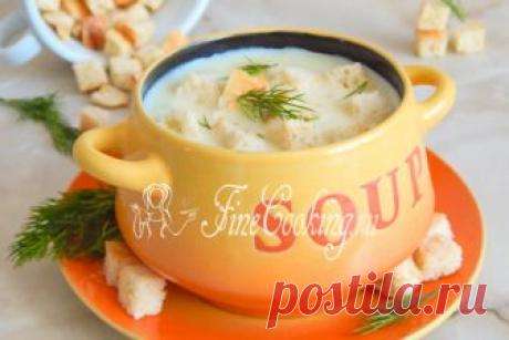 Сырный суп-пюре с гренками