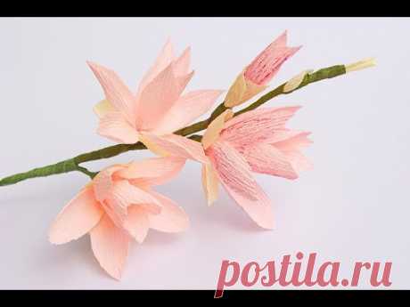 Магнолия из гофрированной бумаги / DIY / Crepe paper flower Magnolia - YouTube

Думаю каждый видел цветок магнолии и я решила сделать веточку магнолии из гофрированной бумаги. Мне кажется более нежных цветов я еще не создавала.

#магнолияизбумаги #цветыизгофрированнойбумаги #crepepaper