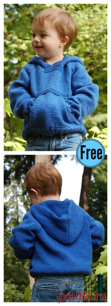 Kids Playtime Pullover Hoodie Free Knitting pattern