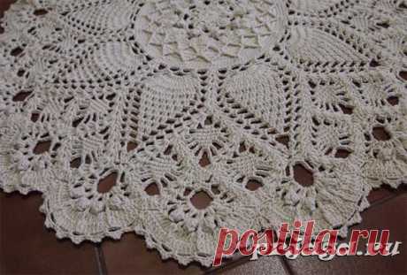 Круглый коврик крючком от Патрисии Кристофер