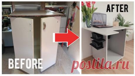 «ОПЯТЬ ЗА СТАРОЕ?!» с Буби 💛 СТИЛЬНЫЙ РАБОЧИЙ СТОЛ из СТАРОЙ ТУМБОЧКИ 🔥