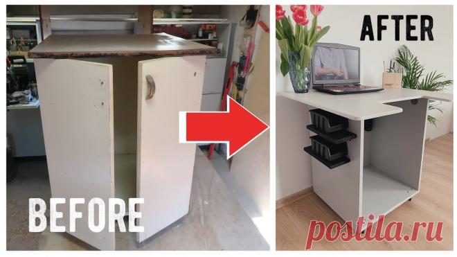 «ОПЯТЬ ЗА СТАРОЕ?!» с Буби 💛 СТИЛЬНЫЙ РАБОЧИЙ СТОЛ из СТАРОЙ ТУМБОЧКИ 🔥