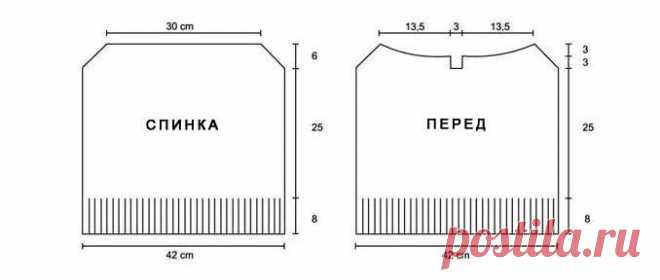 Жилет с круглой кокеткой связанной резинкой
