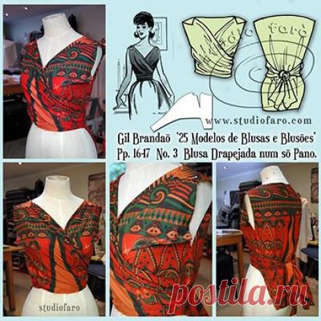 Pattern Puzzle - Gil Brandao Wrap Blouse