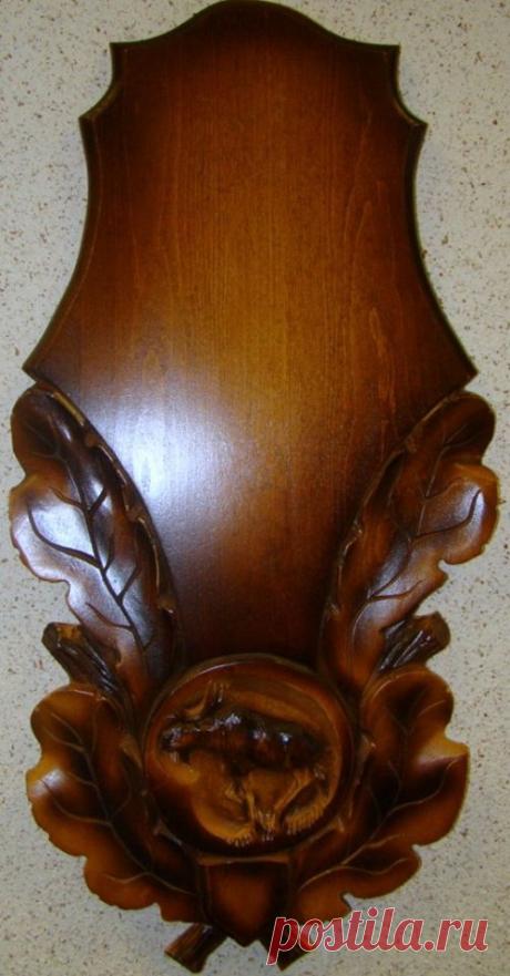 Резные медальоны под рога лося, оленя.