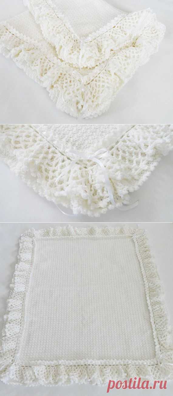 Crochet Baby Afghan Blanket Lacy Ruffles от KnitKnacksCreations